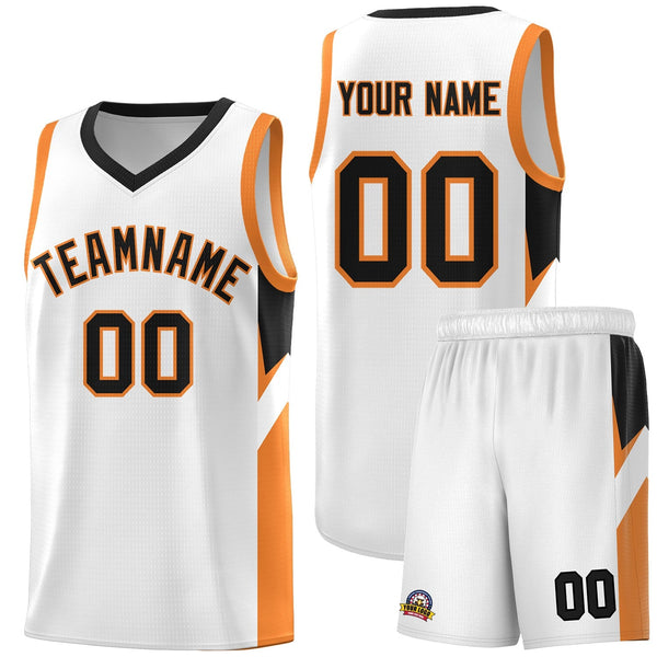 Custom White Black Side Design Sets Sports Uniform Basketball Jersey | BuyFootballJersey