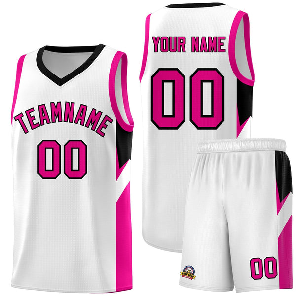 Custom White Black Side Design Sets Sports Uniform Basketball Jersey | BuyFootballJersey