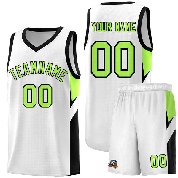 Custom White Black Side Design Sets Sports Uniform Basketball Jersey | BuyFootballJersey