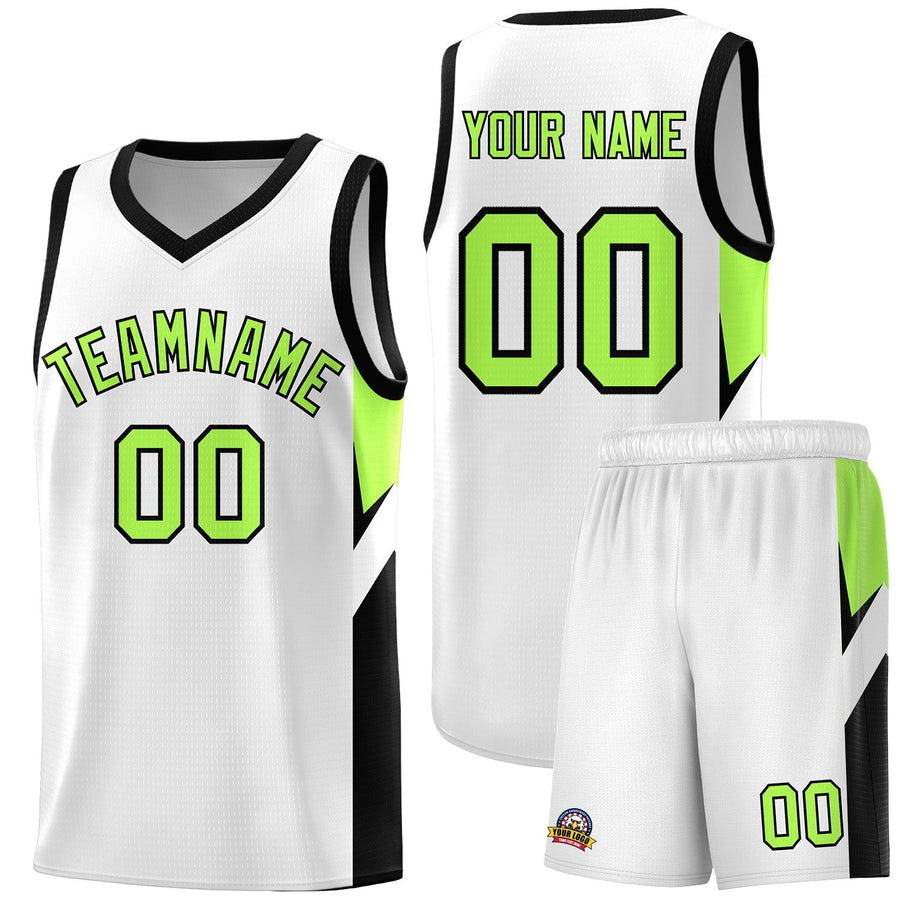 Custom White Black Side Design Sets Sports Uniform Basketball Jersey | BuyFootballJersey