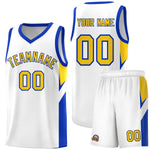 Custom White Royal Side Design Sets Sports Uniform Basketball Jersey | BuyFootballJersey