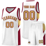 Custom White Crimson Side Design Sets Sports Uniform Basketball Jersey | BuyFootballJersey