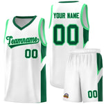 Custom White Kelly Green Side Design Sets Sports Uniform Basketball Jersey | BuyFootballJersey