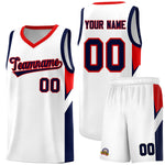 Custom White Red Side Design Sets Sports Uniform Basketball Jersey | BuyFootballJersey