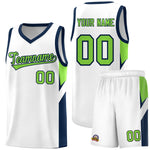 Custom White Navy Side Design Sets Sports Uniform Basketball Jersey | BuyFootballJersey