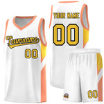 Custom White Orange Side Design Sets Sports Uniform Basketball Jersey | BuyFootballJersey