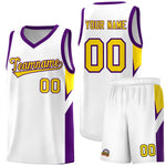 Custom White Purple Side Design Sets Sports Uniform Basketball Jersey | BuyFootballJersey