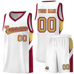 Custom White Crimson Side Design Sets Sports Uniform Basketball Jersey | BuyFootballJersey