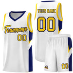 Custom White Navy Side Design Sets Sports Uniform Basketball Jersey | BuyFootballJersey
