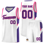 Custom White Purple Side Design Sets Sports Uniform Basketball Jersey | BuyFootballJersey