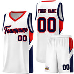 Custom White Red Side Design Sets Sports Uniform Basketball Jersey | BuyFootballJersey