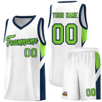 Custom White Navy Side Design Sets Sports Uniform Basketball Jersey | BuyFootballJersey