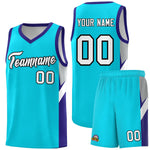 Custom Sky Blue Royal Side Design Sets Sports Uniform Basketball Jersey | BuyFootballJersey