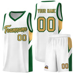 Custom White Green Side Design Sets Sports Uniform Basketball Jersey | BuyFootballJersey