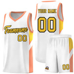 Custom White Orange Side Design Sets Sports Uniform Basketball Jersey | BuyFootballJersey