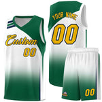 Custom White Kelly Green Gradient Fashion Sets Sports Uniform Basketball Jersey | BuyFootballJersey