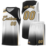 Custom White Black Gradient Fashion Sets Sports Uniform Basketball Jersey | BuyFootballJersey