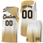 Custom White Old Gold Gradient Fashion Sets Sports Uniform Basketball Jersey | BuyFootballJersey