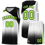 Custom White Black Gradient Fashion Sets Sports Uniform Basketball Jersey | BuyFootballJersey