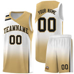 Custom White Old Gold Gradient Fashion Sets Sports Uniform Basketball Jersey | BuyFootballJersey