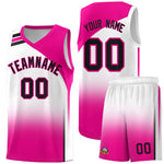 Custom White Pink Gradient Fashion Sets Sports Uniform Basketball Jersey | BuyFootballJersey