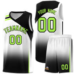 Custom White Black Gradient Fashion Sets Sports Uniform Basketball Jersey | BuyFootballJersey