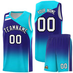 Custom Royal Sky Blue Gradient Fashion Sets Sports Uniform Basketball Jersey | BuyFootballJersey