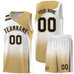 Custom White Old Gold Gradient Fashion Sets Sports Uniform Basketball Jersey | BuyFootballJersey