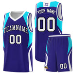 Custom Royal Sky Blue and White Color Block Sports Uniform Basketball Jersey | BuyFootballJersey
