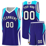 Custom Royal Sky Blue and White Color Block Sports Uniform Basketball Jersey | BuyFootballJersey