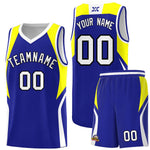 Custom Royal Yellow and White Color Block Sports Uniform Basketball Jersey | BuyFootballJersey