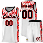 Custom White Mosaic Stars Pattern Sports Uniform Basketball Jersey | BuyFootballJersey