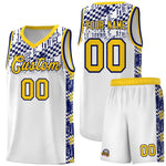 Custom White Mosaic Stars Pattern Sports Uniform Basketball Jersey | BuyFootballJersey