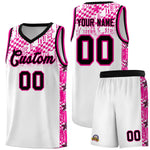 Custom White Mosaic Stars Pattern Sports Uniform Basketball Jersey | BuyFootballJersey