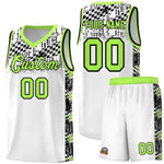 Custom White Mosaic Stars Pattern Sports Uniform Basketball Jersey | BuyFootballJersey