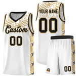 Custom White Mosaic Stars Pattern Sports Uniform Basketball Jersey | BuyFootballJersey