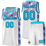 Custom White Mosaic Stars Pattern Sports Uniform Basketball Jersey | BuyFootballJersey