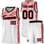 Custom White Mosaic Stars Pattern Sports Uniform Basketball Jersey | BuyFootballJersey