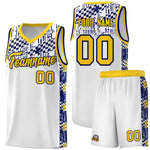 Custom White Mosaic Stars Pattern Sports Uniform Basketball Jersey | BuyFootballJersey