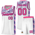 Custom White Mosaic Stars Pattern Sports Uniform Basketball Jersey | BuyFootballJersey