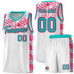 Custom White Mosaic Stars Pattern Sports Uniform Basketball Jersey | BuyFootballJersey
