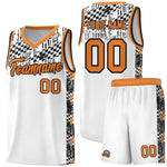 Custom White Mosaic Stars Pattern Sports Uniform Basketball Jersey | BuyFootballJersey