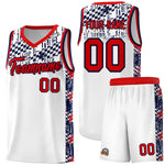 Custom White Mosaic Stars Pattern Sports Uniform Basketball Jersey | BuyFootballJersey