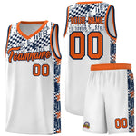 Custom White Mosaic Stars Pattern Sports Uniform Basketball Jersey | BuyFootballJersey