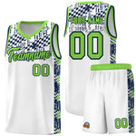Custom White Mosaic Stars Pattern Sports Uniform Basketball Jersey | BuyFootballJersey