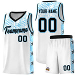 Custom White Mosaic Stars Pattern Sports Uniform Basketball Jersey | BuyFootballJersey
