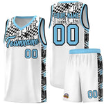 Custom White Mosaic Stars Pattern Sports Uniform Basketball Jersey | BuyFootballJersey