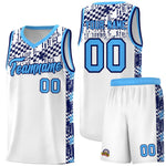 Custom White Mosaic Stars Pattern Sports Uniform Basketball Jersey | BuyFootballJersey