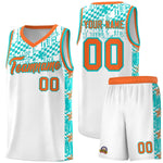Custom White Mosaic Stars Pattern Sports Uniform Basketball Jersey | BuyFootballJersey
