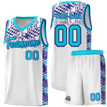 Custom White Mosaic Stars Pattern Sports Uniform Basketball Jersey | BuyFootballJersey